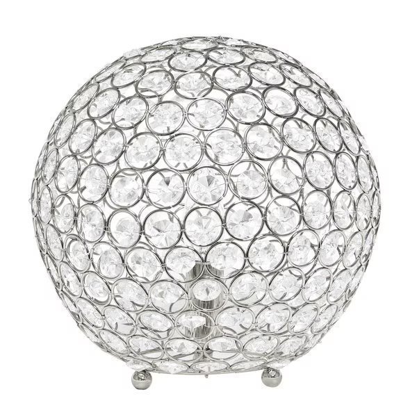 10 Inch Crystal Ball Sequin Table Lamp, Chrome, Elegant Designs, Mfr#: LT1067-CHR